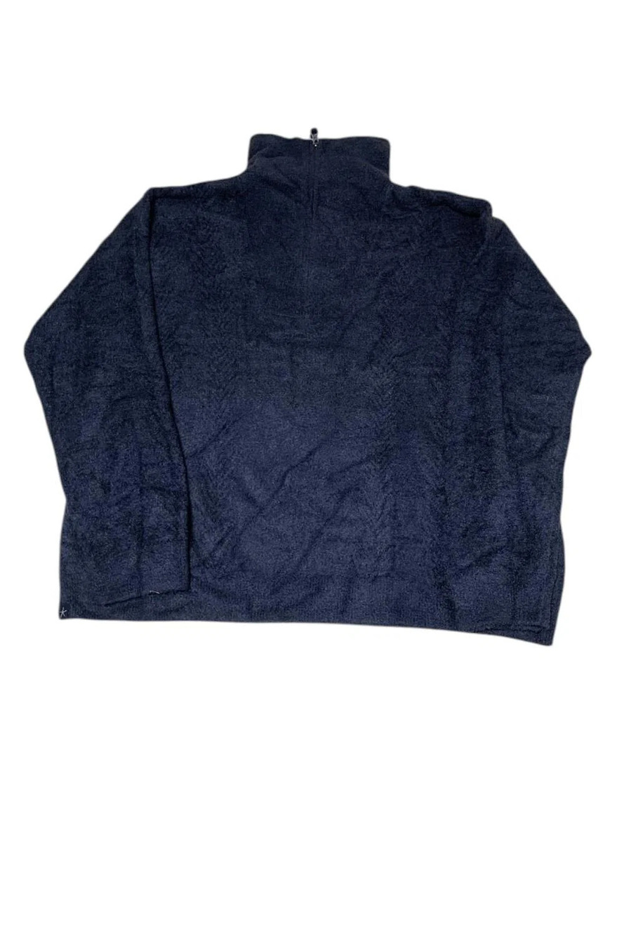 Barefoot Dreams CozyChic Lite Cable Half Zip Pullover Onyx Blue - Regular